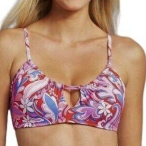 Shade & Shore Pink and Blue Bikini Top